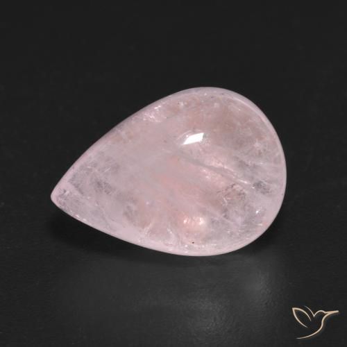 5.89ct Натуральный Светло-розовый Морганит, Форма груши, Прозрачный