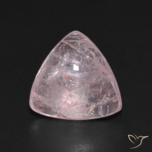 4.11ct Натуральный Кораллово-розовый Морганит, Триллион, Прозрачный