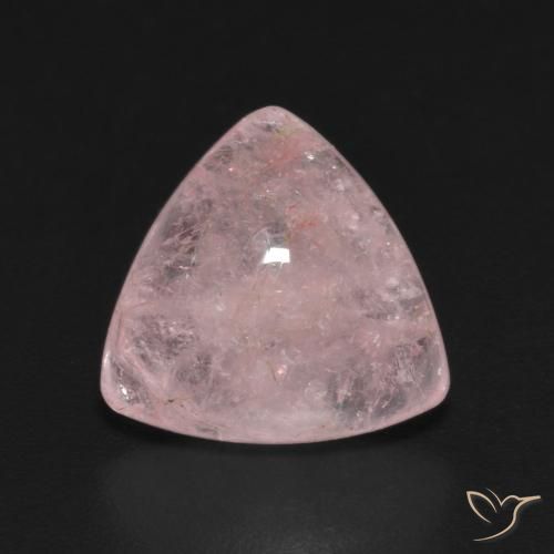 4.18ct Натуральный Светло-кораллово-розовый Морганит, Триллион, Прозрачный