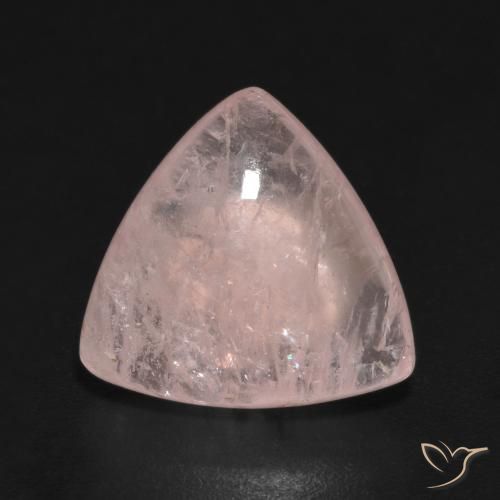 5.37ct Натуральный Светло-кораллово-розовый Морганит, Триллион, Прозрачный