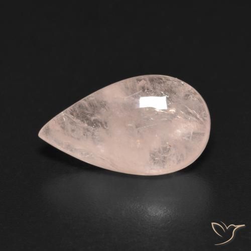 3.58ct Натуральный Оттенки розового Морганит, Форма груши, Прозрачный
