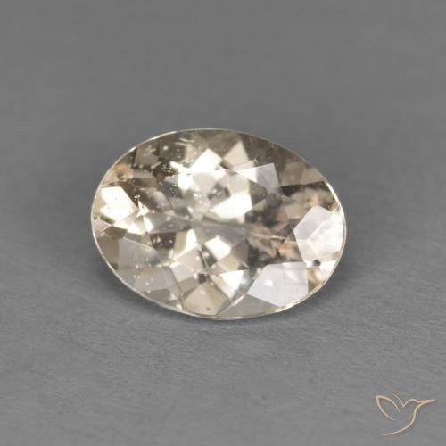 1.02ct Натуральный Светло-золотистый Морганит, Овал, Чистота VS