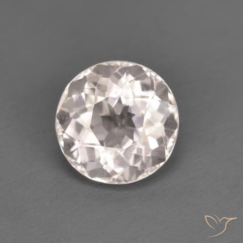 1.35ct Натуральный Очень светло-розовый Морганит, Круглый, Чистота VVS