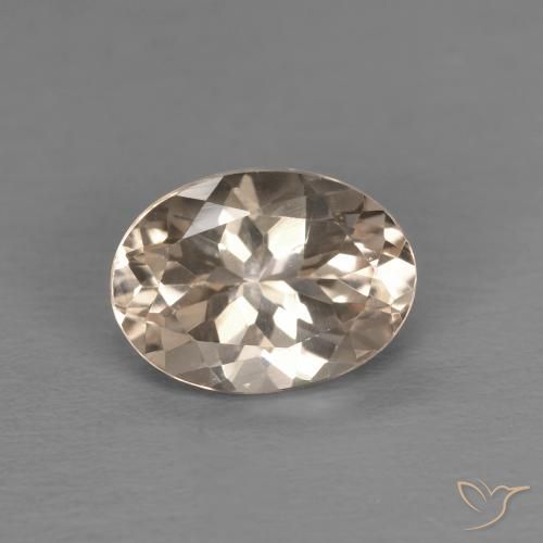 1.14ct Натуральный Оранжево-розовый Морганит, Овал, VVS-VS