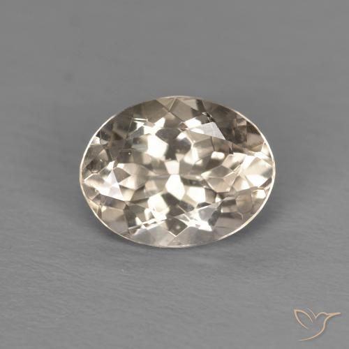 1.06ct Натуральный Светло-золотистый Морганит, Овал, VVS-VS