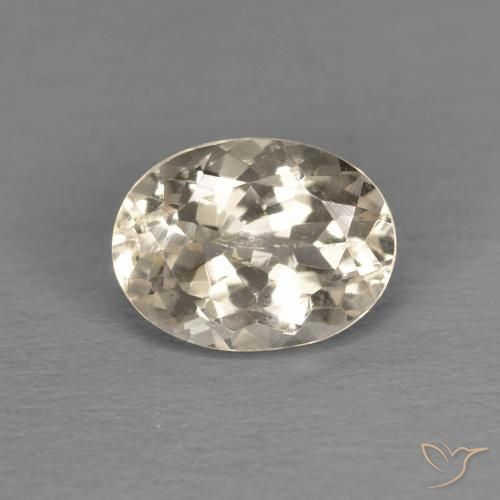 1.26ct Натуральный Светло-золотистый Морганит, Овал, Чистота VS