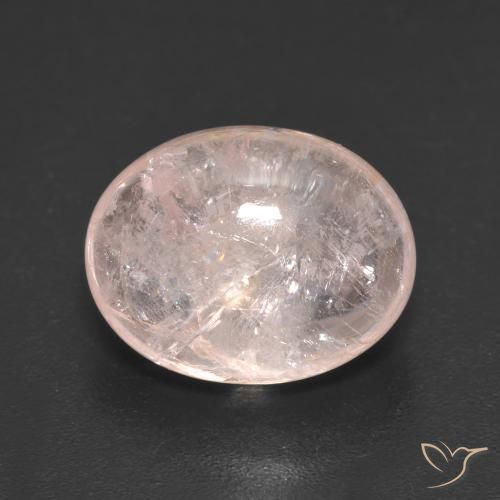 6.61ct Натуральный Светло-кораллово-розовый Морганит, Овал, Полупрозрачный