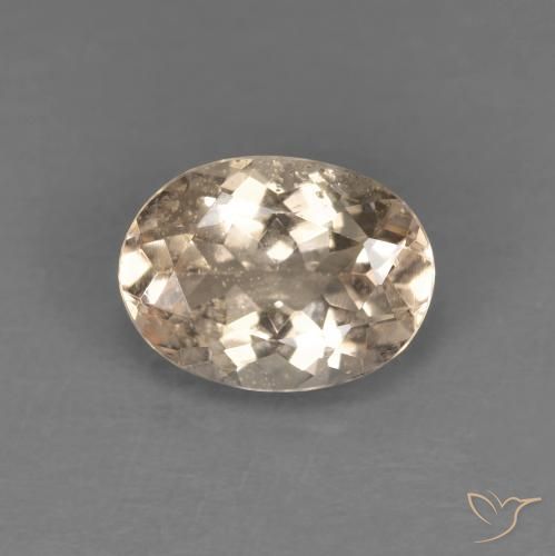 1.10ct Натуральный Светло-оранжевый Морганит, Овал, Чистота VS