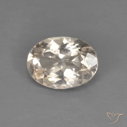 0.92ct Натуральный Светло-золотистый Морганит, Овал, Чистота VS