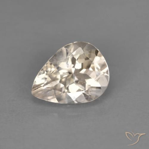 0.89ct Натуральный Светло-золотистый Морганит, Форма груши, VVS-VS