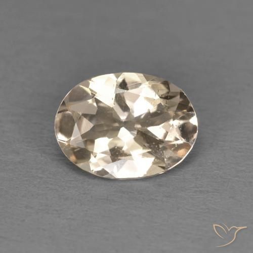 1.02ct Натуральный Light Neutral Orange Морганит, Овал, Чистота VS