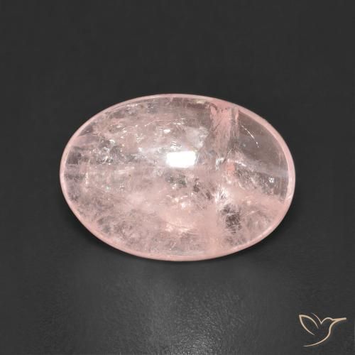 4.13ct Натуральный Кораллово-розовый Морганит, Овал, Прозрачный