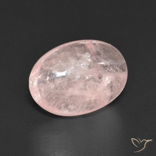 4.13 карата, натуральный Кораллово-розовый Морганит, Овал, Прозрачный