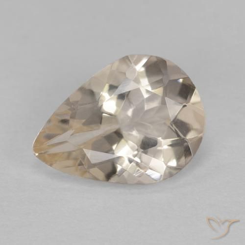 0.78ct Натуральный Светло-оранжевый Морганит, Форма груши, Чистота VVS