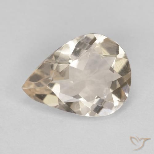 0.75ct Натуральный Light Neutral Orange Морганит, Форма груши, VVS-VS