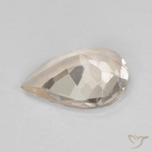0.75 карата, натуральный Light Neutral Orange Морганит, Форма груши, VVS-VS