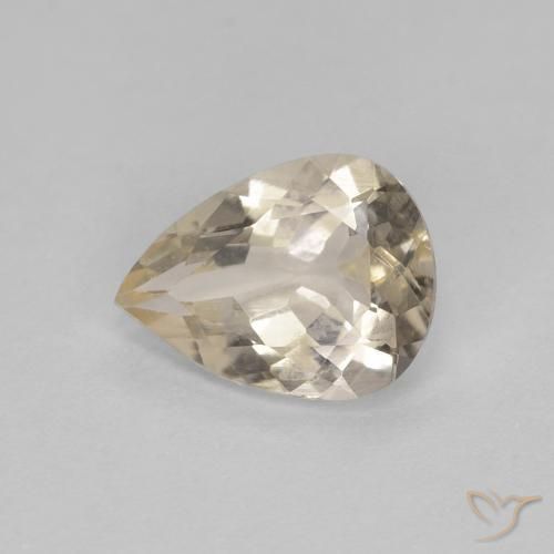 0.83ct Натуральный Светло-золотистый Морганит, Форма груши, VVS-VS