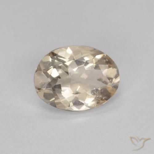 0.79ct Натуральный Светло-золотистый Морганит, Овал, Чистота VS