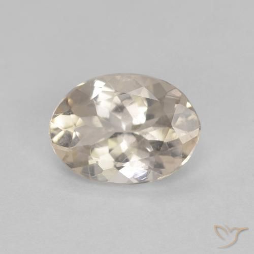 0.85ct Натуральный Светло-золотистый Морганит, Овал, Чистота VS