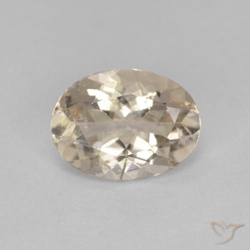 1.02ct Натуральный Светло-золотистый Морганит, Овал, Чистота VS