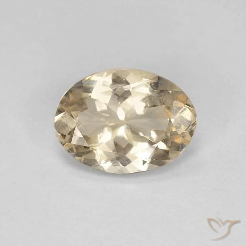 0.89ct Натуральный Светло-золотистый Морганит, Овал, Чистота VVS