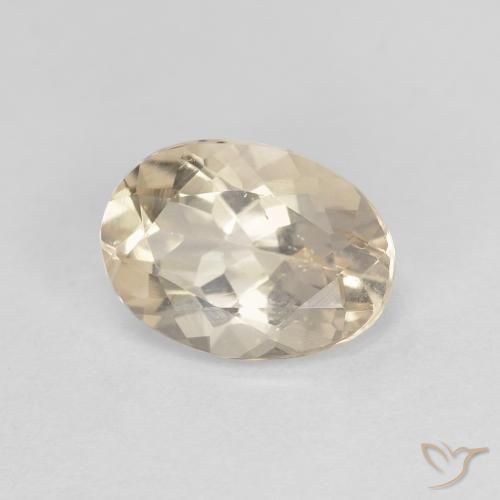 0.99ct Натуральный Светло-золотистый Морганит, Овал, VVS-VS