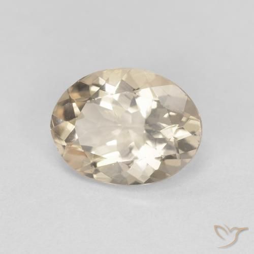 1.04ct Натуральный Светло-золотистый Морганит, Овал, Чистота VS