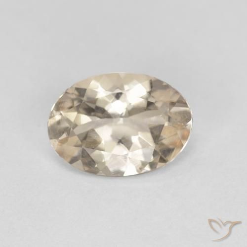 0.86ct Натуральный Светло-золотистый Морганит, Овал, VVS-VS