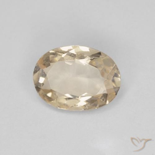 0.81ct Натуральный Светло-золотистый Морганит, Овал, Чистота VS