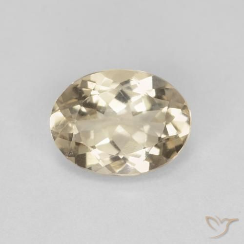 1.06ct Натуральный Светло-золотистый Морганит, Овал, Чистота VVS