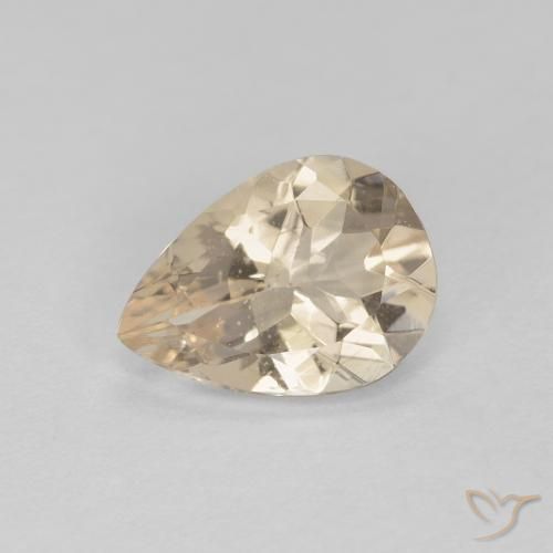 0.78ct Натуральный Светло-золотистый Морганит, Форма груши, Чистота VS