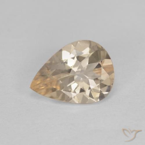 0.86ct Натуральный Светло-золотистый Морганит, Форма груши, Чистота VS