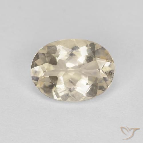 0.97ct Натуральный Светло-золотистый Морганит, Овал, VVS-VS