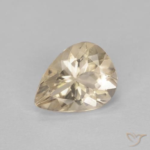 0.94ct Натуральный Кремовый Морганит, Форма груши, Чистота VVS
