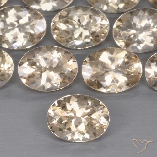 1.09ct Натуральный Светло-золотистый Морганит, Овал, Чистота VS