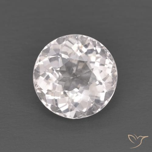 1.25ct Натуральный Светло-розовый Морганит, Круглый, Чистота VS