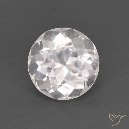 1.25ct Натуральный Светло-розовый Морганит, Круглый, Чистота VS
