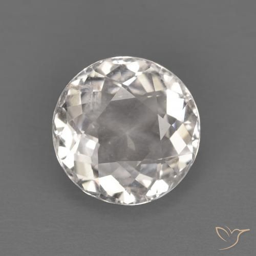 1.13ct Натуральный Очень светло-розовый Морганит, Круглый, VVS-VS
