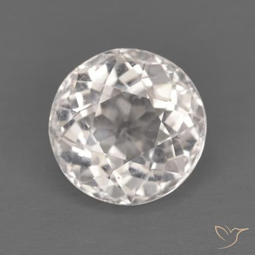 1.55ct Натуральный Очень светло-розовый Морганит, Круглый, VVS-VS