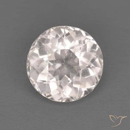 1.32ct Натуральный Очень светло-розовый Морганит, Круглый, VVS-VS