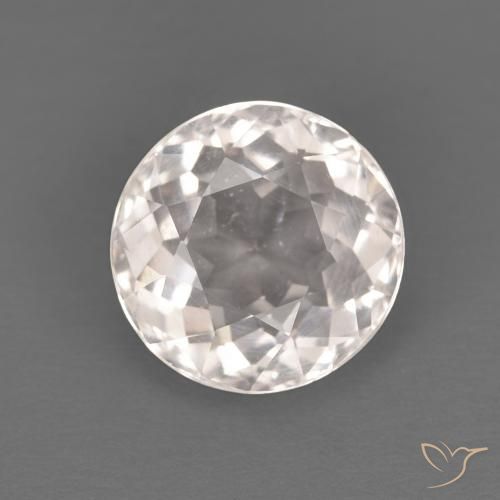 1.28ct Натуральный Очень светло-розовый Морганит, Круглый, VVS-VS