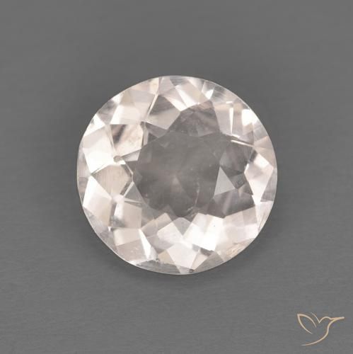 0.93ct Натуральный Очень светло-розовый Морганит, Круглый, Чистота VS