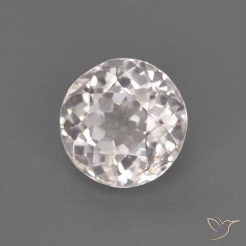 1.02ct Натуральный Очень светло-розовый Морганит, Круглый, Чистота VS