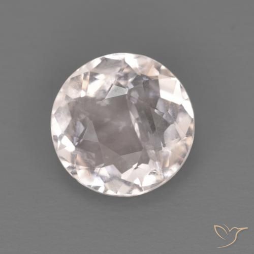 0.99ct Натуральный Очень светло-розовый Морганит, Круглый, VS-SI