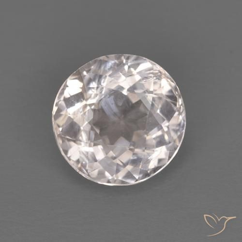 1.06ct Натуральный Очень светло-розовый Морганит, Круглый, VS-SI