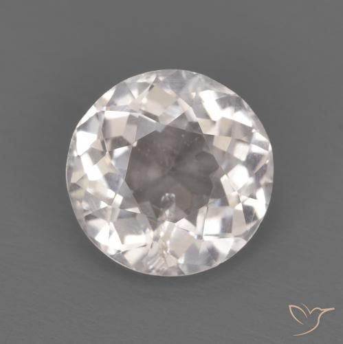 1.29ct Натуральный Очень светло-розовый Морганит, Круглый, Чистота VS