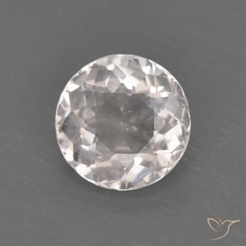 0.99ct Натуральный Очень светло-розовый Морганит, Круглый, VVS-VS