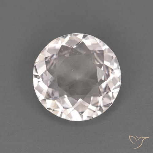0.97ct Натуральный Очень светло-розовый Морганит, Круглый, VVS-VS