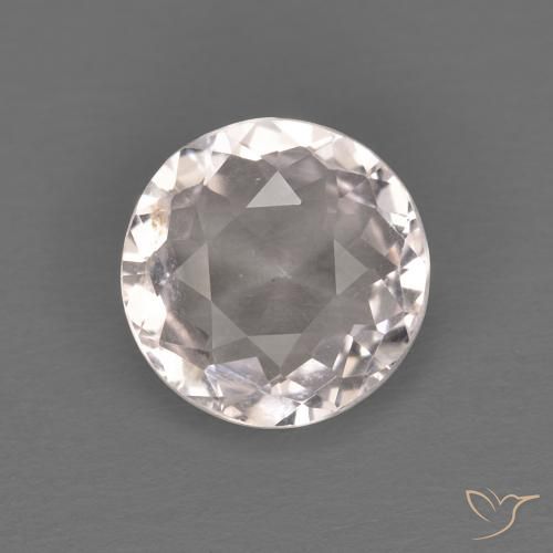 1.05ct Натуральный Очень светло-розовый Морганит, Круглый, VVS-VS