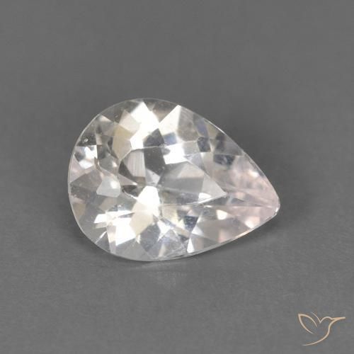 0.52ct Натуральный Очень светло-розовый Морганит, Форма груши, Чистота VS